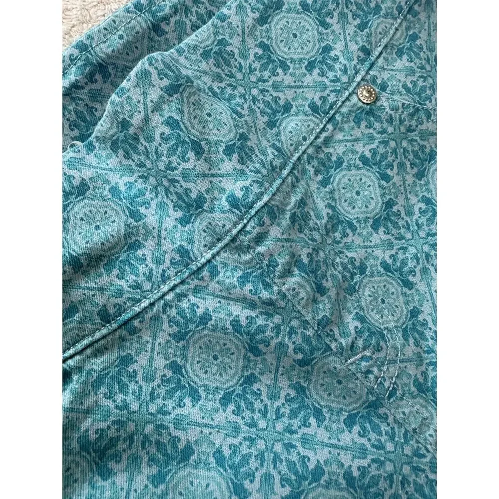 Dsquared2 D2 Womens Matching Set Jacket Shorts Teal Denim Print NWT Size L